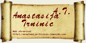Anastasija Trninić vizit kartica